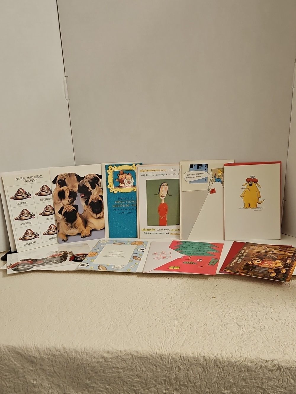 Lot of 10 Vintage Greeting Cards With Envelopes Unused